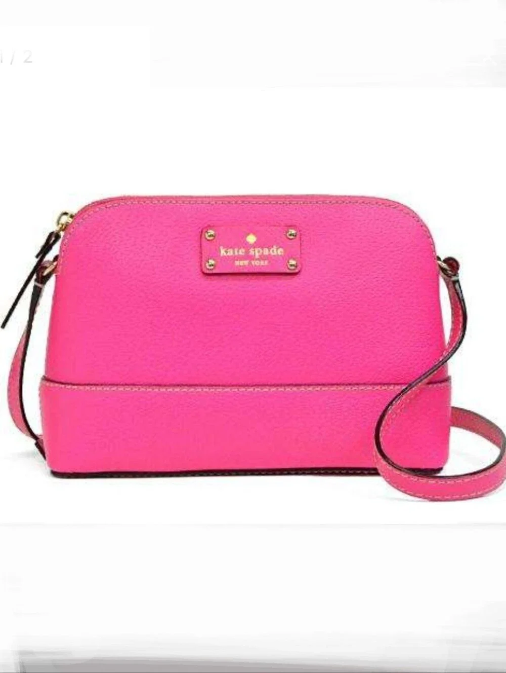 Kate Spade New York Hot Pink Wellesley Hanna Sweatheart Leather Bag NWOT